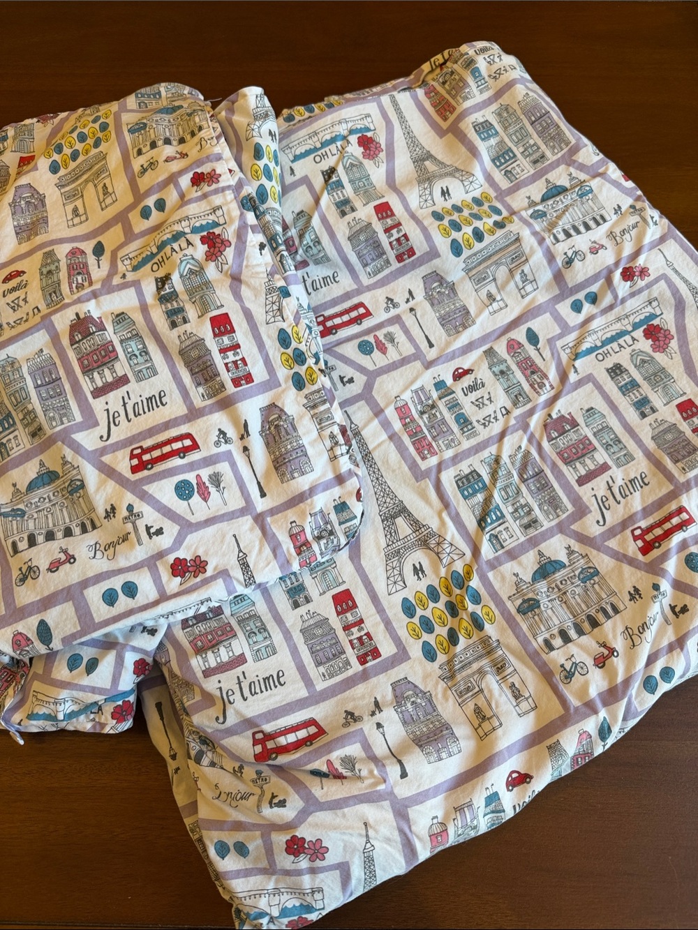Land of Nod Paris Print Duvet Cover & Shams